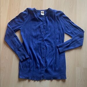 Cobalt Blue Cotton Cardigan